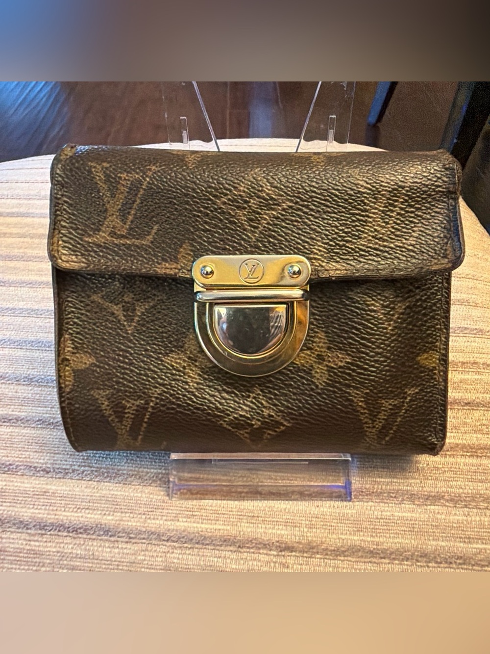 Louis Vuitton Koala Monogram Canvas Wallet with Gold-Tone Clasp